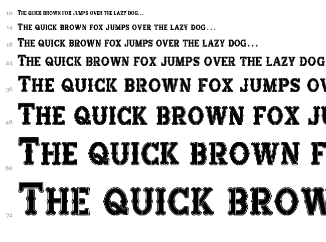 Hard Western font waterfall